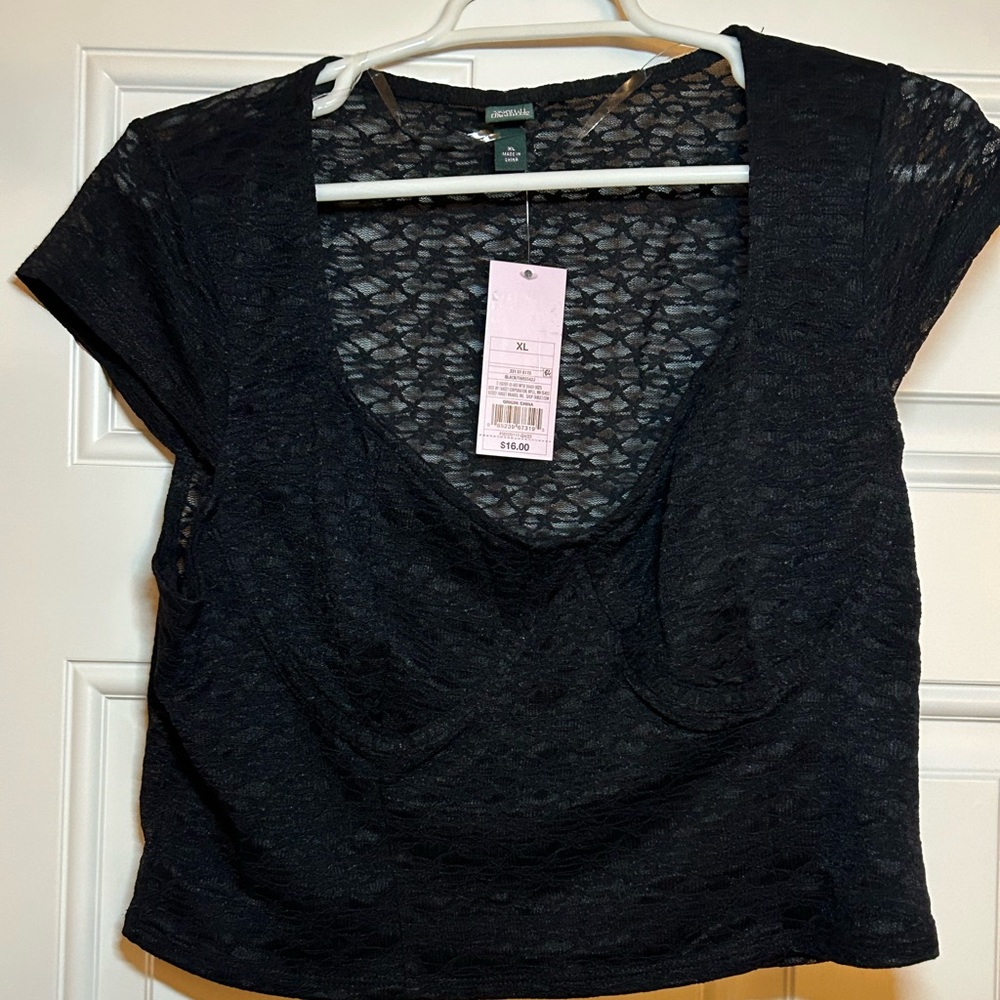 **2 $5 items for $8** Wild Fable Black Lace Top NWT